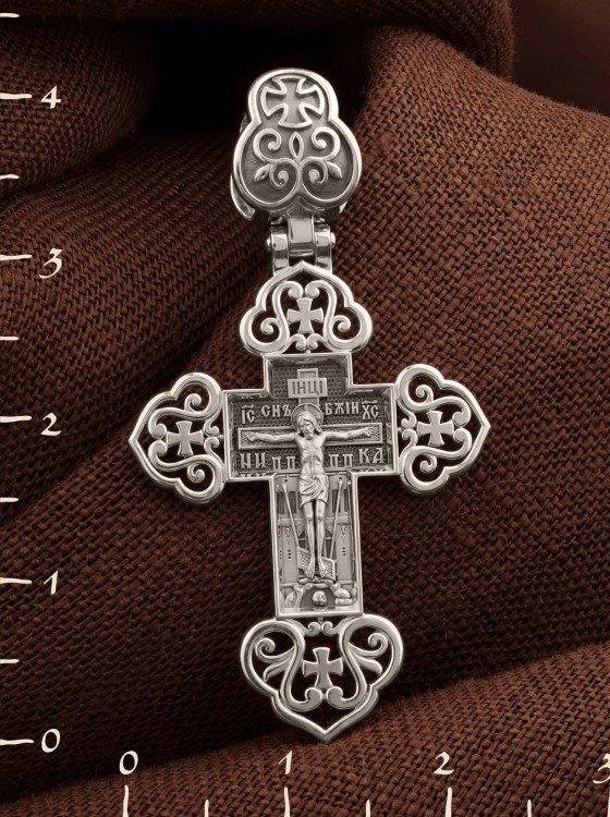 Крест из белого золота