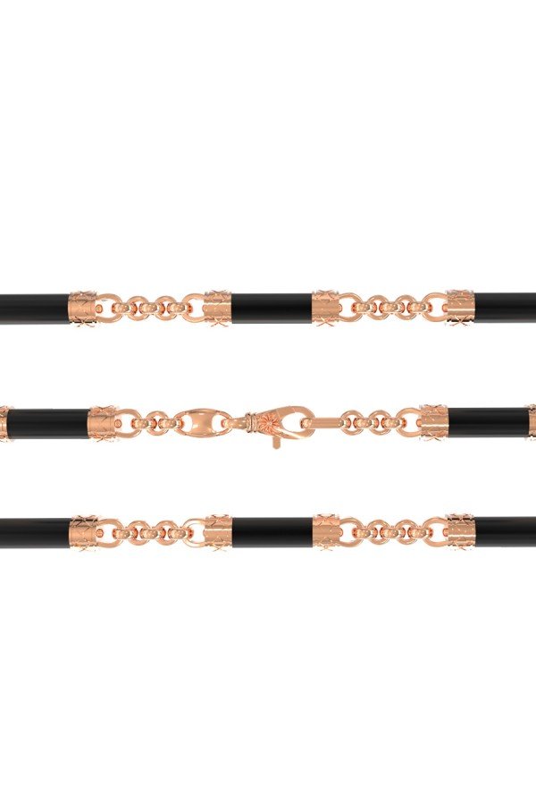 Цепь из золота c ониксом