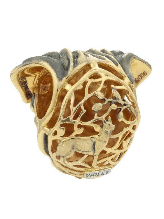 Подвеска из лимонного золота c эмалью