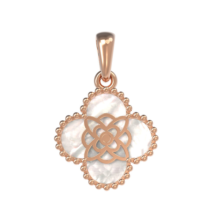 Подвеска из золота c бриллиантами и перламутром