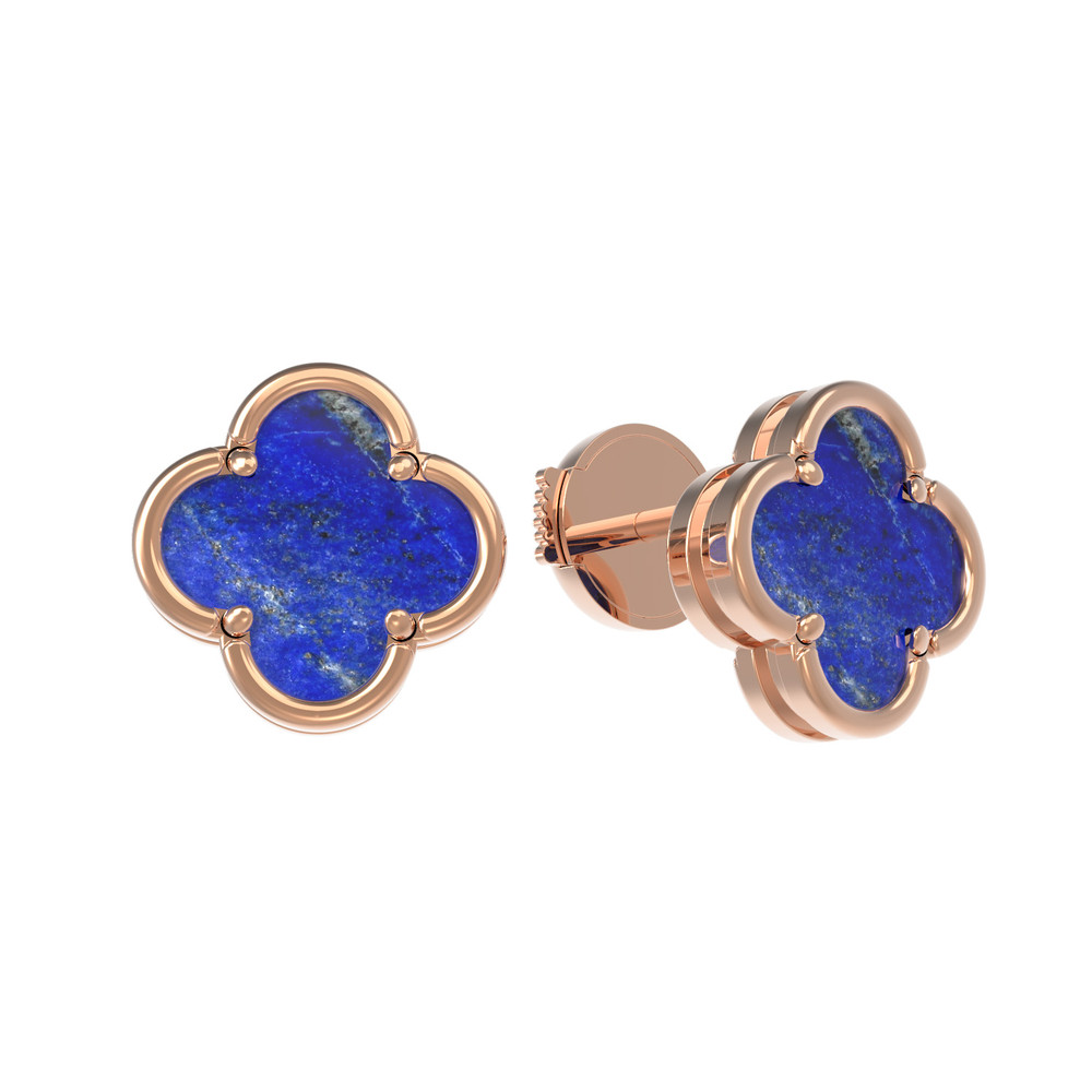 Серьги из золота c лазуритом