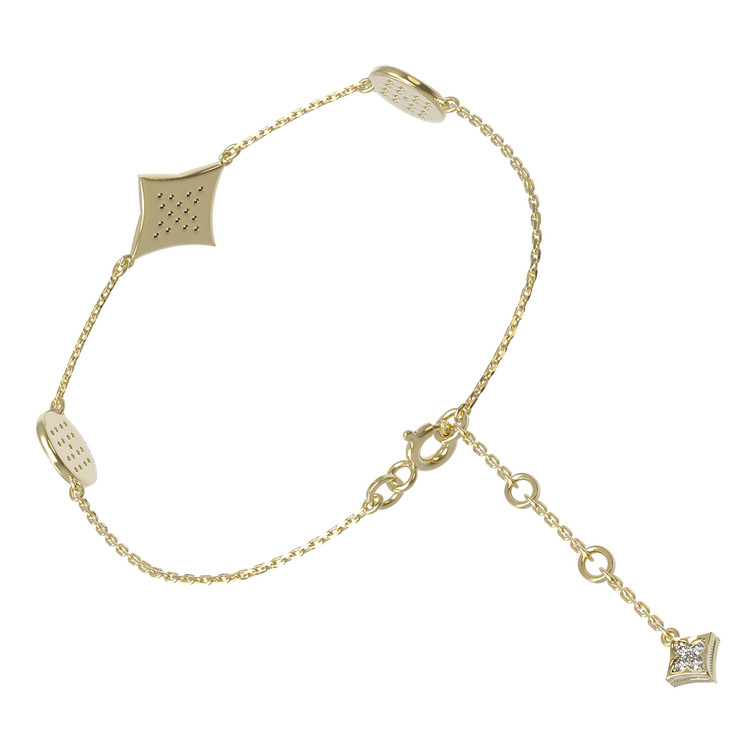 Браслет из лимонного золота c бриллиантами