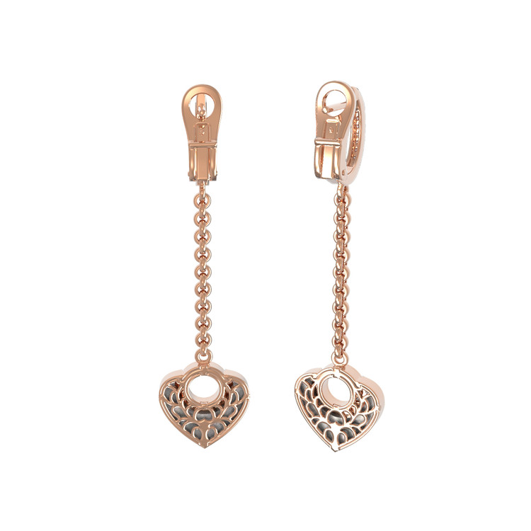 Серьги из золота c бриллиантами и перламутром