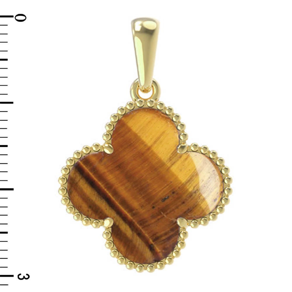 Подвеска из лимонного золота c тигровым глазом