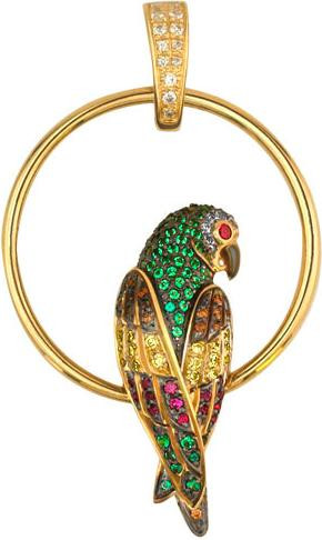 Подвеска из лимонного золота c фианитом