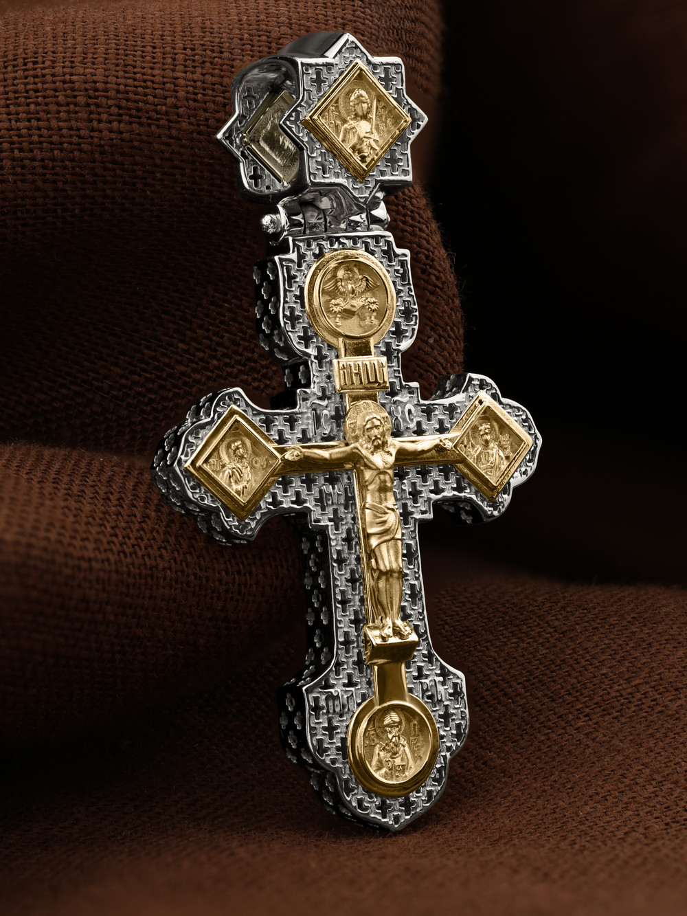 Крест из белого золота