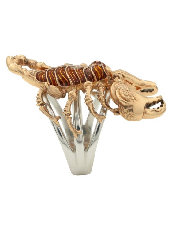 Кольцо из золота c эмалью