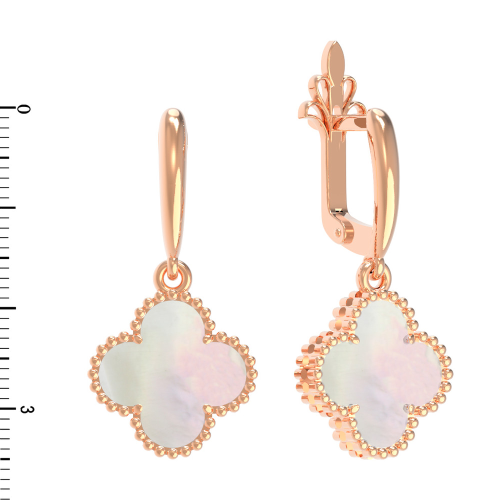 Серьги из золота c перламутром