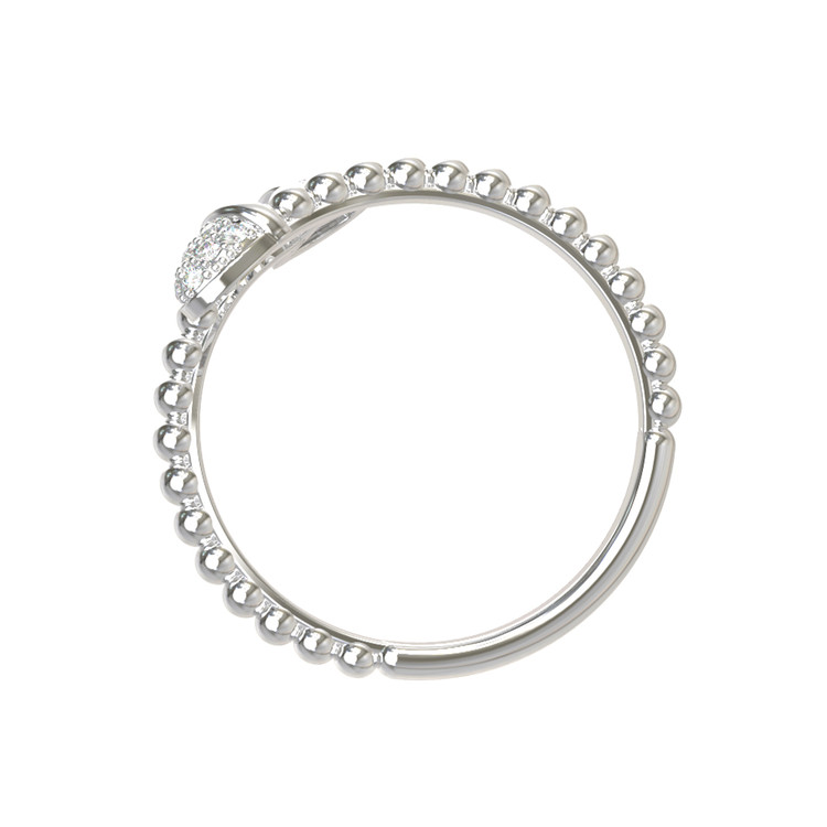 Кольцо из белого золота c бриллиантами